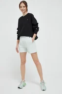 Spodenki damskie - Champion szorty damskie kolor zielony gładkie high waist - miniaturka - grafika 1