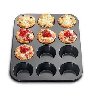 Küchenprofi 810041012 Muffin-kształt 12-ER, metalowe, czarna, 40 x 30 x 20 cm 810041012 - Formy do ciast - miniaturka - grafika 1