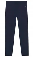 Legginsy - Dziewczęce legginsy bawełniane sportowe 4F F239 146 cm (10-11 lat) granat - miniaturka - grafika 1