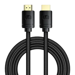 Baseus High Definition Series HDMI 2.1, 8K 60Hz, 3D, HDR, 48Gbps, 2m czarny - Kable - miniaturka - grafika 1