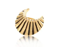 Pierścionki - Pierścionek falbanka z czarną emalią (R23/LAT/108/2AU) - miniaturka - grafika 1