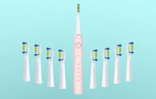 Szczoteczka soniczna do zębów z zestawem końcówek i etui Bitvae BV E11 Pink (różowa) - Szczoteczki elektryczne - miniaturka - grafika 2