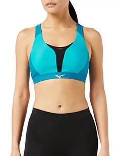 Mizuno Damski biustonosz sportowy High Support, Algier, niebieski, XS - Biustonosze - miniaturka - grafika 1
