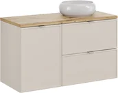 Meble łazienkowe - Zestaw meblowy 100cm z blatem i umywalką nablatową Wiki - miniaturka - grafika 1