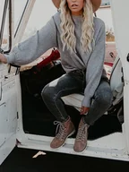 Swetry damskie - Milan Kiss Sweter w kolorze szarym - miniaturka - grafika 1