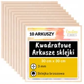 Dekoratorstwo - Płyta sklejka do cięcia laserem 3mm 30x30cm 10 szt - miniaturka - grafika 1