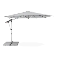 Parasole ogrodowe - Parasol z wysięgnikiem do ogrodu Doppler PROTECT 400 P Light grey - miniaturka - grafika 1