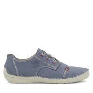 Półbuty damskie - Półbuty Rieker 52520-14 Niebieski - miniaturka - grafika 1