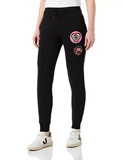 Spodnie damskie - Love Moschino Damskie spodnie do biegania o regularnym kroju, czarny, 42 - grafika 1