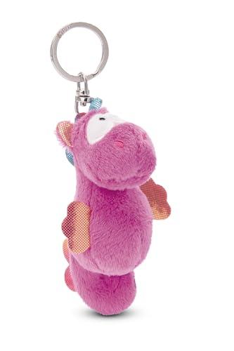 Breloczek Konik Morski Laguna Rainbow 9cm magenta - Pluszowy towarzysz ze zrównoważonej produkcji przytulanka zwierzęca z kółkiem na klucze do smyczy, torby albo plecaka