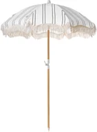 Parasole ogrodowe - Beliani Parasol ogrodowy 155 cm MONDELLO Biały/ czarny - miniaturka - grafika 1