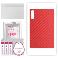 Akcesoria do tabletów i e-booków - folia naklejka skórka strukturalna na TYŁ do Lenovo Tab M10 5G - Carbon Czerwony - apgo SKINS - miniaturka - grafika 1