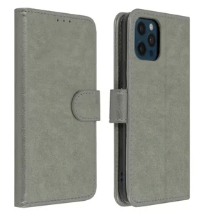 Tylna obudowa do Apple iPhone 12 Pro Max pełna obudowa z funkcją podstawki - szara - Etui i futerały do telefonów - miniaturka - grafika 1