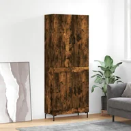 Witryny - vidaXL Witrynka przydymiony dąb 69,5x34x180 cm materiał drewnopochodny - miniaturka - grafika 1