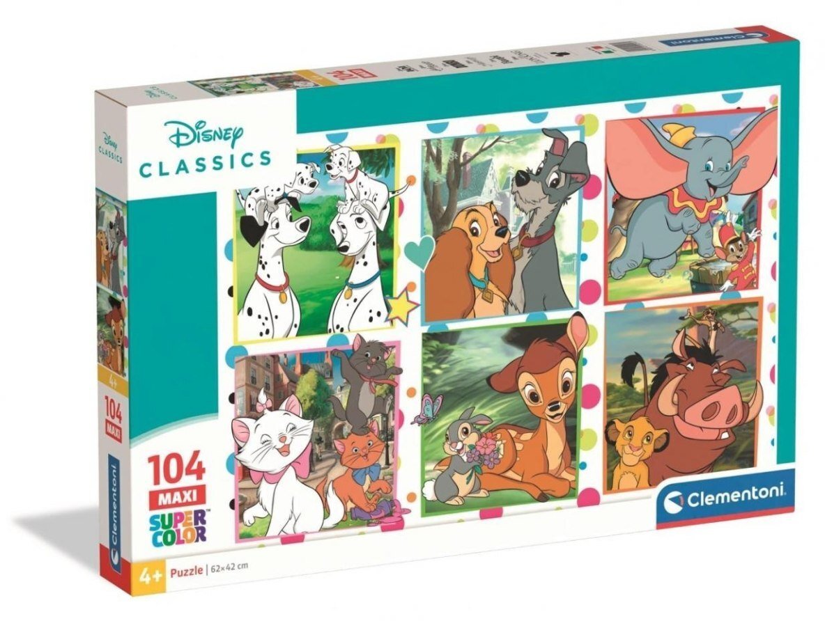 CLE puzzle 104 maxi SuperKolor Disney Class.25016