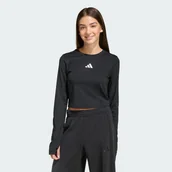 Koszulki dla dziewczynek - KOSZULKA TECHFIT LONGSLEEVE - Adidas - miniaturka - grafika 1