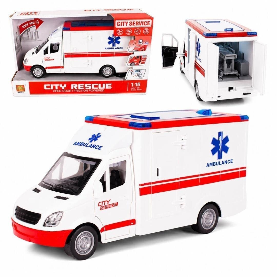 LeanToys Ambulans pogotowia ratunkowego światła i dźwięk 6902071446357