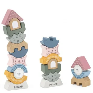 Viga Toys VIGA PolarB Drewniana Układanka Wieża - Układanki dla dzieci - miniaturka - grafika 10