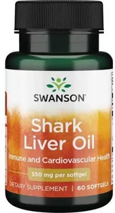 SWANSON Shark Liver Oil (Olej z wątroby rekina) 60 Kapsułek żelowych - Suplementy naturalne - miniaturka - grafika 1