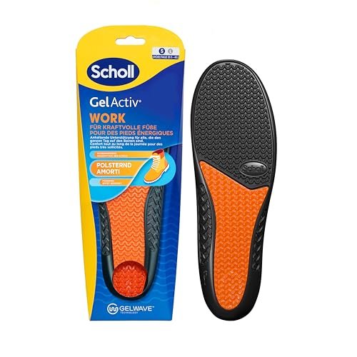 Scholl GelActiv Work wkładki dla kobiet, komfort przez cały dzień w pracy, utrzymują stopy w świeżości i chłodzie, amortyzują wstrząsy i komfortowa wyściółka z technologią GelWave, rozmiar 36-40,5