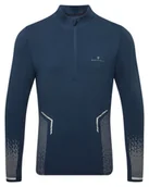 Bluzy sportowe męskie - RONHILL Bluza biegowa męska TECH REFLECT 1/2 ZIP dark navy/reflect - miniaturka - grafika 1