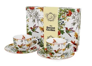Duo Gift Filiżanki espresso ze spodkami 110 ml komplet 2 szt. LINNEA DUG_3184 - Serwisy do kawy i herbaty - miniaturka - grafika 1