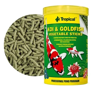 TROPICAL Koi Goldfish Vegetable Sticks - pływający pokarm roślinny dla ryb w stawkach 1000ml / 90g - Pokarm dla ryb - miniaturka - grafika 1