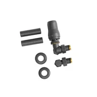 Zawory i kraniki - Zawory dekoracyjne zestaw podłączeniowy grafitowy Schlosser ENIX - miniaturka - grafika 1