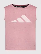 Koszulki dla dziewczynek - Adidas Top Future Icons Logo Graphic H59660 Różowy Regular Fit - miniaturka - grafika 1