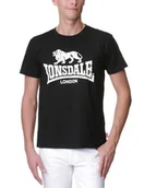 Koszulki męskie - Lonsdale Męski T-shirt z logo Regular Fit - czarny, mały - miniaturka - grafika 1