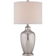 Lampy stojące - Elstead Stojąca LAMPA stołowa QZ/NICOLLS QUOIZEL abażurowa LAMPKA nocna kremowy - miniaturka - grafika 1