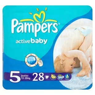Pampers Active Baby-Dry 5 JUNIOR 28szt 11-18kg) pieluchy jednorazowe - Pieluchy - miniaturka - grafika 2