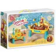 Zabawy w naśladowanie dorosłych - ZLEW KUCHENNY GRA WĘDKARSKA WĘDKI RYBKI NACZYNIA WARZYWA ZESTAW DLA DZIECI - miniaturka - grafika 1