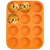 Formy do ciast - Forma do pieczenia muffinek, na muffinki, babeczki, silikonowa, na 12 szt, 32,5x25 cm kod: O-151719 - miniaturka - grafika 1