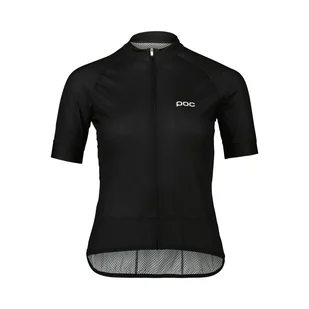 Damska Koszulka z krótkim rękawem POC W'S ESSENTIAL ROAD LOGO JERSEY 53300_8002 – Czarny - Koszulki i topy damskie - miniaturka - grafika 1
