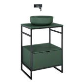 Szafki łazienkowe - ELITA  INDUS 60 1S FOREST GREEN MATT DO STELAŻA SZAFKA PODUMYWALKOWA STOJĄCA NA NÓŻKACH 168749 - miniaturka - grafika 1