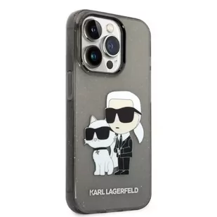 Karl Lagerfeld Etui KLHCP14XHNKCTGK do iPhone 14 Pro Max 6,7" hardcase Gliter Karl&Choupette czarny/black - Etui i futerały do telefonów - miniaturka - grafika 4