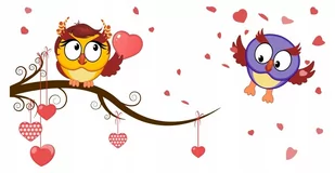 Naklejki na ścianę dla dzieci Sówki na gałęzi 341, 100x50 cm - Naklejki na ścianę - miniaturka - grafika 1