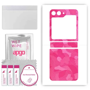 Folia naklejka skórka strukturalna na TYŁ do Samsung Galaxy Z Flip5 -  Moro | Camo Różowy - apgo SKINS - Szkła hartowane na telefon - miniaturka - grafika 1