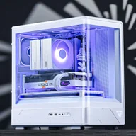 Obudowy komputerowe - Obudowa Jonsbo D200 Midi-Tower, mATX, Tempered Glass, Mini Temp Display - biały D200 WHITE - miniaturka - grafika 1