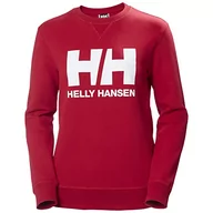 Bluzy damskie - Helly Hansen Damska bluza z kapturem z logo Hh Crew, 162 czerwony, XL - miniaturka - grafika 1