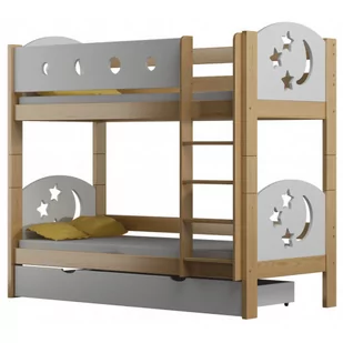 Drewniane łóżko z materacami i szufladą, sosna - Mimi 4X 190x80 cm - Łóżka dla dzieci i młodzieży - miniaturka - grafika 1