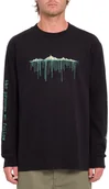 Koszulki męskie - t-shirt VOLCOM IGUCHI LS TEE Black - miniaturka - grafika 1