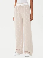 Spodnie sportowe damskie - Guess Spodnie dresowe V5BB00 K1902 Brązowy Wide Leg - miniaturka - grafika 1