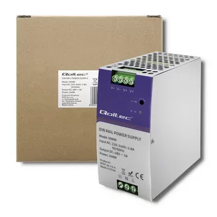 Qoltec Przemysłowy Zasilacz Na Szynę Din 240W 48V 5A - Pozostałe akcesoria sieciowe - miniaturka - grafika 1