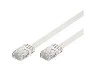 Patchcordy - MicroConnect RJ-45/RJ-45 kat.5e U/UTP Biały 10m V-UTP510W-FLAT - miniaturka - grafika 1