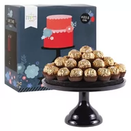 Tace i patery - A Little Lovely Company talerz do ciasta 23,5 cm melamina czarny twm_592785 - miniaturka - grafika 1