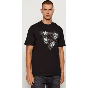 GUESS T-shirt FLOWER Regular Fit - Koszulki męskie - miniaturka - grafika 1