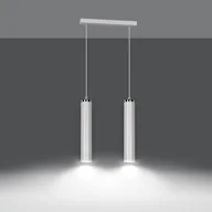 Lampy sufitowe - Lampa sufitowa Luna biała chromowana 2xGU10x10W wym: 100 x 30 x 8 cm aluminium Emibig - miniaturka - grafika 1