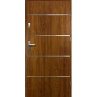 Drzwi zewnętrzne - Drzwi zewnętrzne ATENA pełne inox złoty dąb 90 prawe RADEX - miniaturka - grafika 1